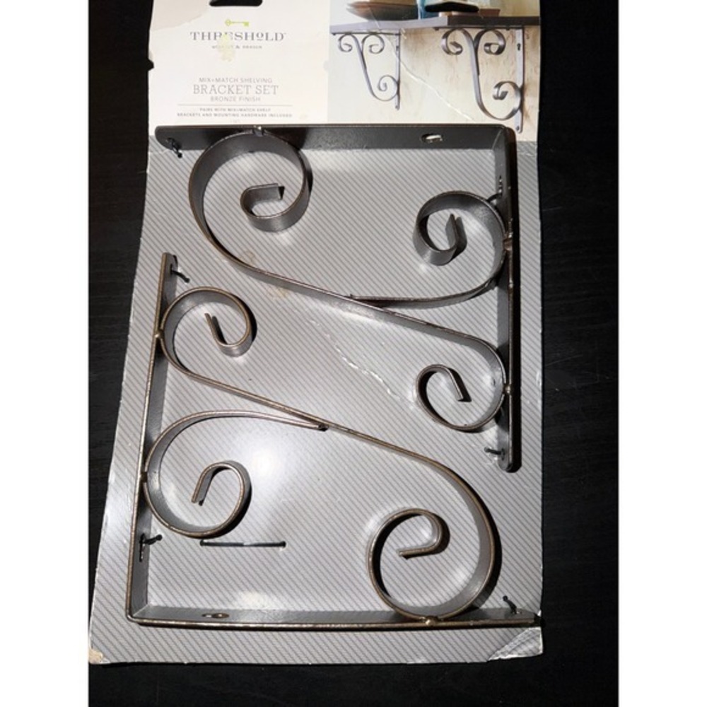Threshold‎ Mix+Match Shelving Bracket Set Bronze Finish Scroll Metal Target New